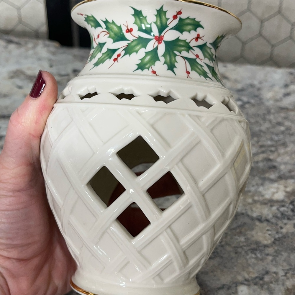 Lenox Holiday Holly Tart Burner - Picture 6 of 8
